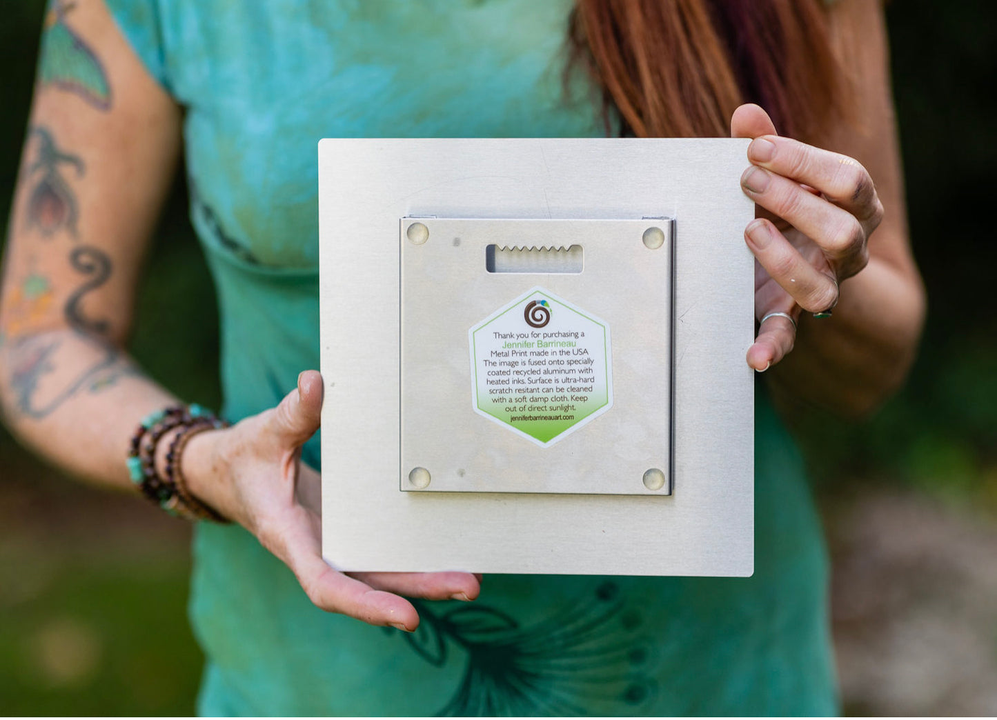 In Bloom Metal Print 8x8 whimsical tree jewel tone wall art