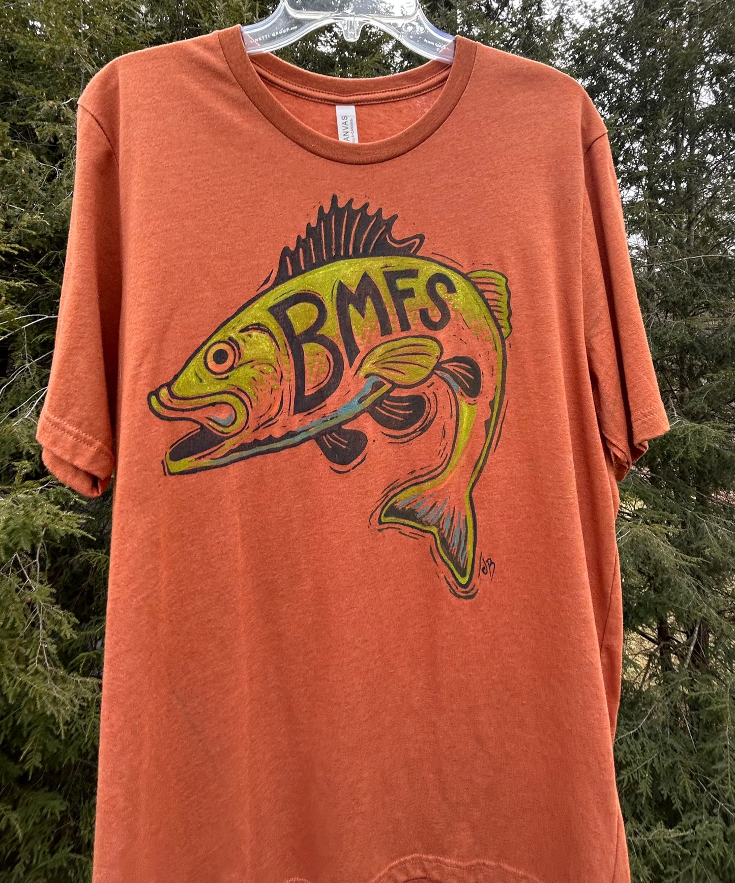 BMFS Short Sleeve TShirt Small Mouth Bass Design