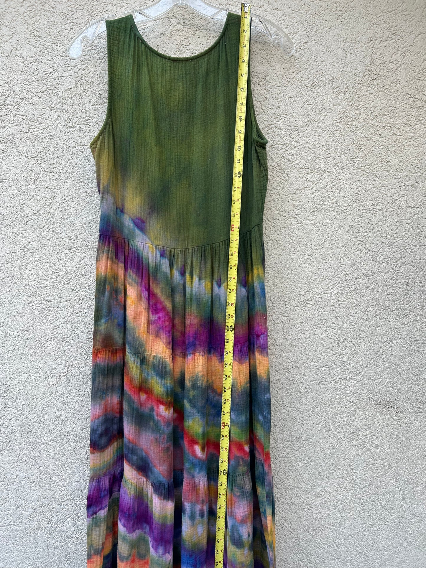 Tie Dye Dress J Crew up cycle green at top size 6
