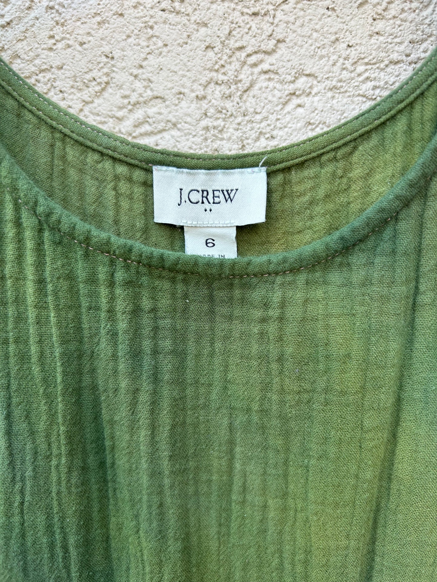 tie dye dress size 6 green at top