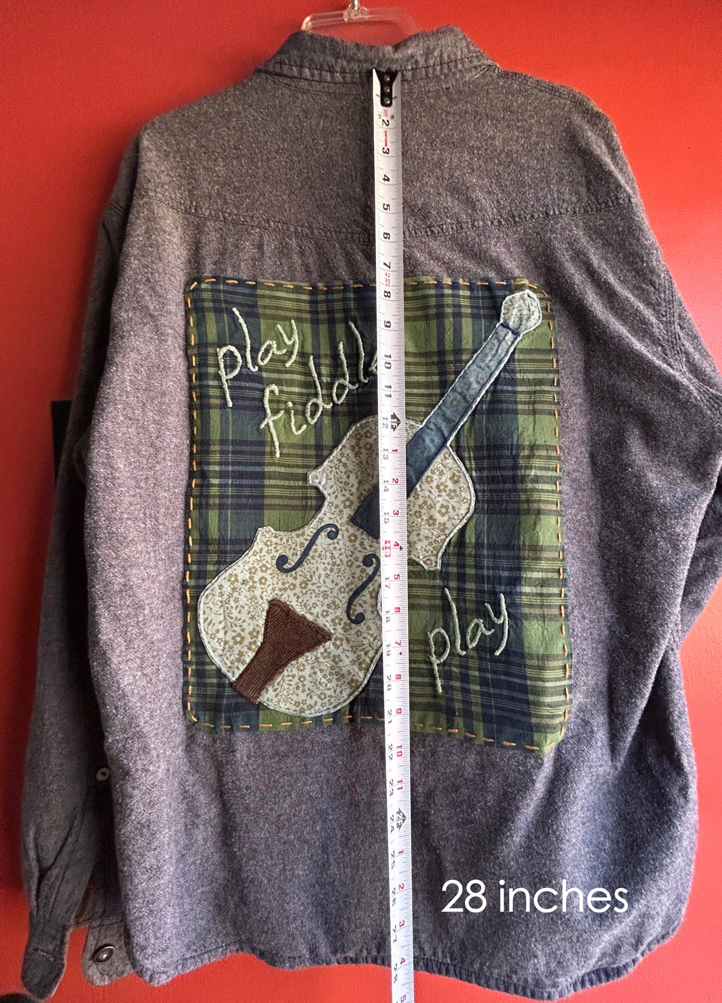 One of a Kind Play Fiddle Play Long Sleeve Flannel Shirt