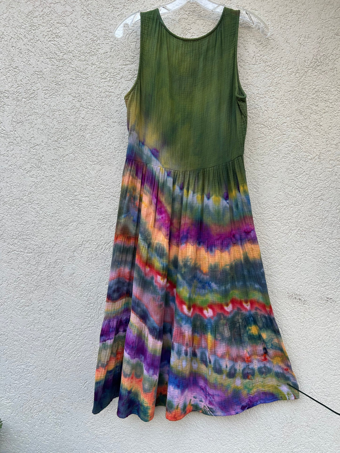 Tie Dye Dress J Crew up cycle green at top size 6